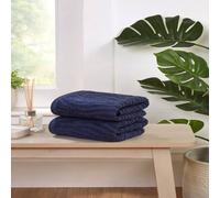 Rapport Home Safari Pure Cotton Bath Towels Set Of 2 (Blue)