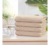 Rapport Home Safari Pure Cotton Face Cloth Towels Set Of 4 (Brown)