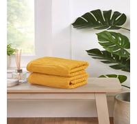 Rapport Home Safari Pure Cotton Face, Hand, Bath Towel & Bath Sheet Set in Yellow Rapport Home Yellow