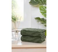 Rapport Home Safari Pure Cotton Face Towel Forest Green