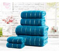 Rapport Home Sandringham Towel Pure Cotton Face Teal/gold