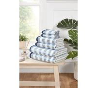 Rapport Home Santa Cruz 6-Piece Towel Bale | Luxurious 100% Cotton 500GSM Set for Soft Absorbent Comfort, Quick-Dry Use and Elegant Bathroom Style | Blue