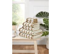 Rapport Home Santa Cruz 6-Piece Towel Bale | Luxurious 100% Cotton 500GSM Set for Soft Absorbent Comfort, Quick-Dry Use and Elegant Bathroom Style | Natural