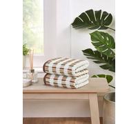 Rapport Home Santa Cruz Bath Towels 2 Pack | Natural | 70x120cm | 100% Cotton 500GSM | Oeko-Tex Made in Green & BCI Certified