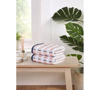 Rapport Home Santa Cruz Pure Cotton Striped Face, Hand, Bath Towel & Bath Sheet Set in White Rapport Home White