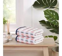 Rapport Home Santa Cruz Striped Cotton Towels Soft & Absorbent in White Rapport Home White