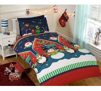 Rapport Home Santas Grotto Duvet Cover Set with Pillowcase in Red | Size: Single Rapport Home Red Single