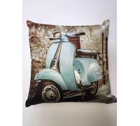 Rapport Home Scooter Cushion Cover Blue (43x43) | Size: 43 cm x 43 cm Rapport Home Blue 43 cm x 43 cm
