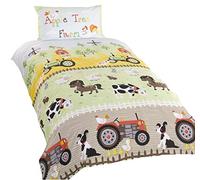 Rapport Home Children Single Duvet Cover Set Apple Tree Farm with Ponies Kids Bedding Set