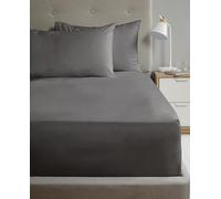 Rapport Home Single Fitted Sheet Charcoal Percale Bed Sheet