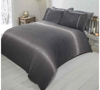 Rapport Home Single Diamante Teddy Duvet Set - Grey, Grey