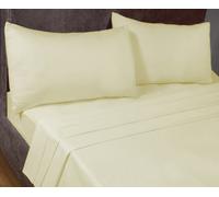Rapport Home SleepND Percale 180 Thread Count Polycotton Plain Base Sheet in Ivory | Size: Single Rapport Home Ivory Single