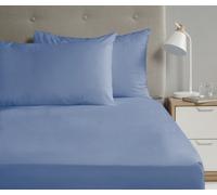 Rapport Home SND Percale House Wife Pillowcase Pair in Blue | Size: Standard Pillow Case Rapport Home Blue Standard Pillow Case