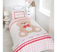 Rapport Home Snuggle & Cuddle Duvet Set Single Red, Red
