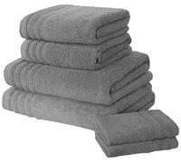 Rapport Home So Soft 6-Piece Towel Bale, 100% Cotton-Charcoal, Combed, 120 x 70 x 1 cm
