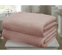 Rapport Home So Soft Woven 2 Piece Towel Bale Pure Cotton in Dusty Pink | Size: Bath Sheet Rapport Home Dusty Pink Bath Sheet