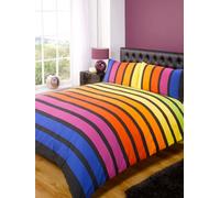 Rapport Home Soho Strip Polycotton Duvet Set With Pillowcase