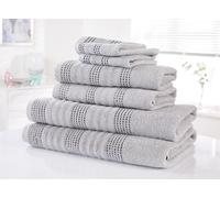 Rapport Home Spa 100% Cotton Super Soft & Absorbent 6 Piece Towel Bale in Silver Rapport Home Silver