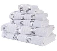 Rapport Home Spa Towel 6 Piece Bale Set White Bath Towel Set