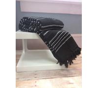 Rapport Home Stitch Stripe Woven Cotton Throw