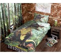 Rapport Home T-Rex Window Polycotton Eyelet Curtains in Green | Size: 60 cm Rapport Home Green 60 cm