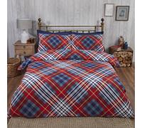 Rapport Home Furnishings Rapport Home Tartan Duvet Set Red Super King