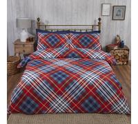 Rapport Home Furnishings Rapport Home Tartan Duvet Set Red Super King