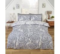 Rapport Home Tatton Polycotton Duvet Cover Set With Pillowcase in Grey | Size: Double Rapport Home Grey Double