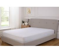 Rapport Home Terry Waterproof Mattress Protector Elastic Skirt (White) in White | Size: Single Rapport Home White Single