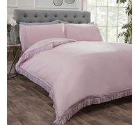 Tia Trellis Tasseled Duvet Cover Set with Pillowcase Rapport Home Dusty Pink Single