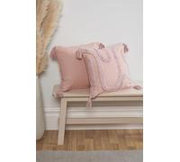 Rapport Home Tufted Cushion Cover Cabana Style Blush Pink Cushion Cover
