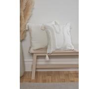Rapport Home Tufted Cushion Cover - Cabana Style Cream Cushion Cover