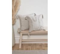 Rapport Home Tufted Cushion Cover - Cabana Style Grey Cushion Cover