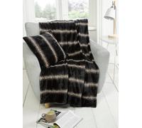 Rapport Home Vancouver Black Faux Fur Cushion Cover