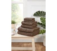 Rapport Home Versailles Jacquard 6-Piece Towel Bale | Luxurious 100% Cotton 500GSM Bathroom Set for Soft Absorbent Comfort and Elegant Style | Bale Mushroom Latte