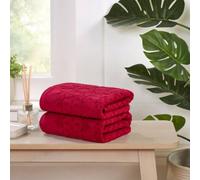 Rapport Home Versailles Jacquard Cotton Towels Soft & Absorbent in Red Rapport Home Red