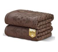 Rapport Home Versailles Jacquard Hand Towels 2 Pack, Mushroom Latte