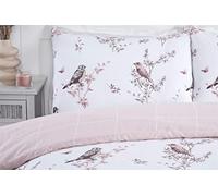 Rapport Home Vintage Floral Toile Microfibre Duvet Cover Set, Reversible Double Bedding Set