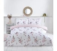 Rapport Home Vintage Floral Toile Microfibre Duvet Cover Set, Reversible Single Bedding Set