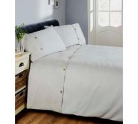 Rapport Home Super King Waffle Duvet Set - Silver, Silver
