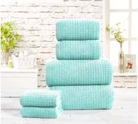 Rapport Home Waffle Textured Cotton Towels Super Soft & Absorbent in Duck Egg Blue | Size: Bath Sheet Rapport Home Duck Egg Blue Bath Sheet