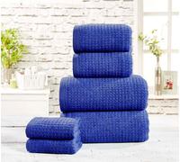 Rapport Home Waffle Towel Bath Sheet Pure Cotton Navy