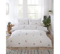 Manifesting Polycotton Duvet Set With Pillowcase Rapport Home White King