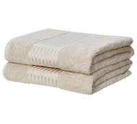 Rapport Home Windsor 2-Piece Towel Bale, Combed Cotton, Biscuit, 140 x 90 x 1 cm
