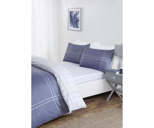 Rapport Hudson Checked Multi Duvet Cover, Fitted Sheet And Pillow Case