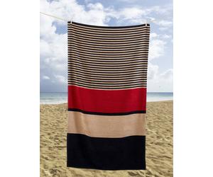 Rapport Hugo Striped Nude Beach Towel Multi 85 X 160Cm