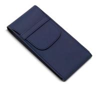 Rapport Hyde Park Leather Watch Pouch - Portable Watch Storage Bag, Navy Blue Coloured Wristwatch Travel Pouch, Lined Interior Storage Case that keep your Watches Safe during Travel or Work.