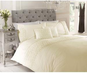 Rapport Limoges Raised Roses Floral Duvet Cover Set