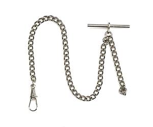 Rapport London, Pocket Watch Chain, Silver with T-Bar