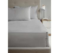 Rapport Luxury Super Soft Percale Plain 16" Deep Fitted Sheet Single Grey Fitted Sheet
